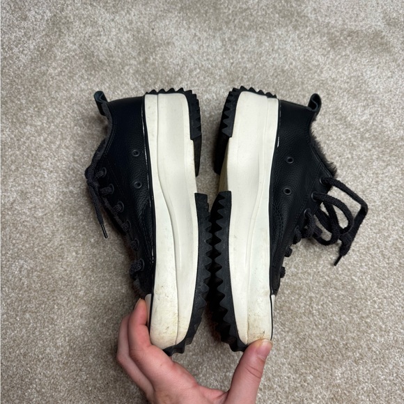 Converse Run star Hike black platform canvas sneaker w9.5/m6 - Picture 4 of 9